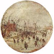 AVERCAMP, Hendrick Winter Landscape with Skaters  fff Spain oil painting reproduction